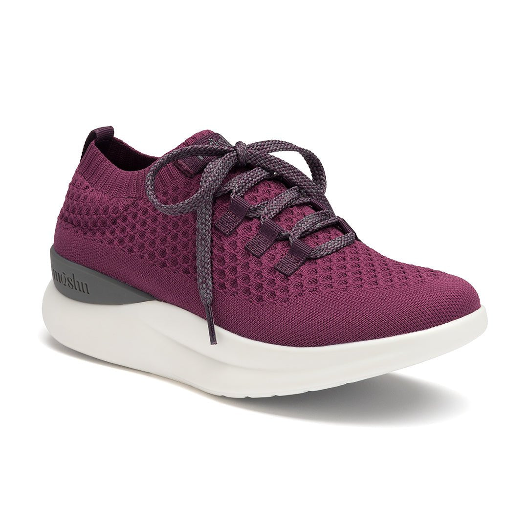 A pair of 21040727 dark purple sneakers with lace-up closure 3Q view