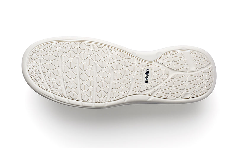 Leap shoe outsole with PURGrip¨ tread for slip-resistant traction, designed for secure footing on slick surfaces.